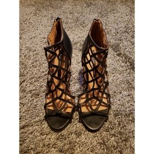 Black Heeled Sandals